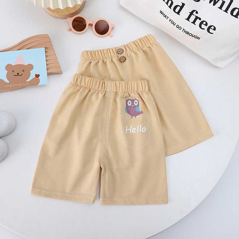 9m-6y лятно облекло Детски къси панталони Бебешки момчета и момичета с щампи Ежедневни къси панталони Памучни къси панталони за малки деца Детски