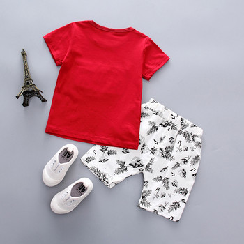 2022 ново лятно облекло за момчета Детски горнища Тениска + комплекти шорти Детски ежедневни дрехи Сладък бебешки комплект