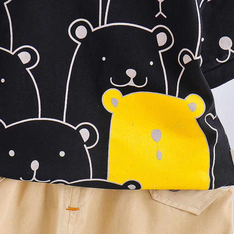 Crtani slatka odjeća za bebe Dječaci Ljetni set košulja sa životinjskim printom i kratki set za dječaka Odjeća Kostim 1 2 3 4 godine