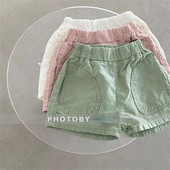 Dječje kratke hlače Mekane tanke pamučne korejske stilske jednostavne udobne ležerne modne za djecu bebe slatke dječake i djevojčice