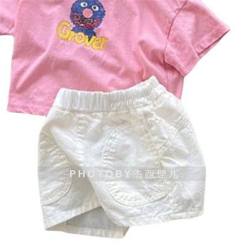 Детски къси панталони Меки тънки памучни корейски стил Проста удобна ежедневна мода за деца Бебешки сладки момчета и момичета