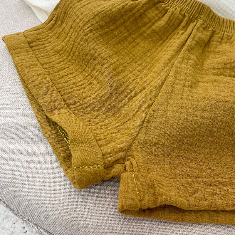 Ljetno odijelo za dječake i djevojčice od 100% pamuka 2022. Nova dječja dječja ležerna prozračna majica kratkih rukava + kratke hlače Kompleti od 2 komada dječje odjeće WT764