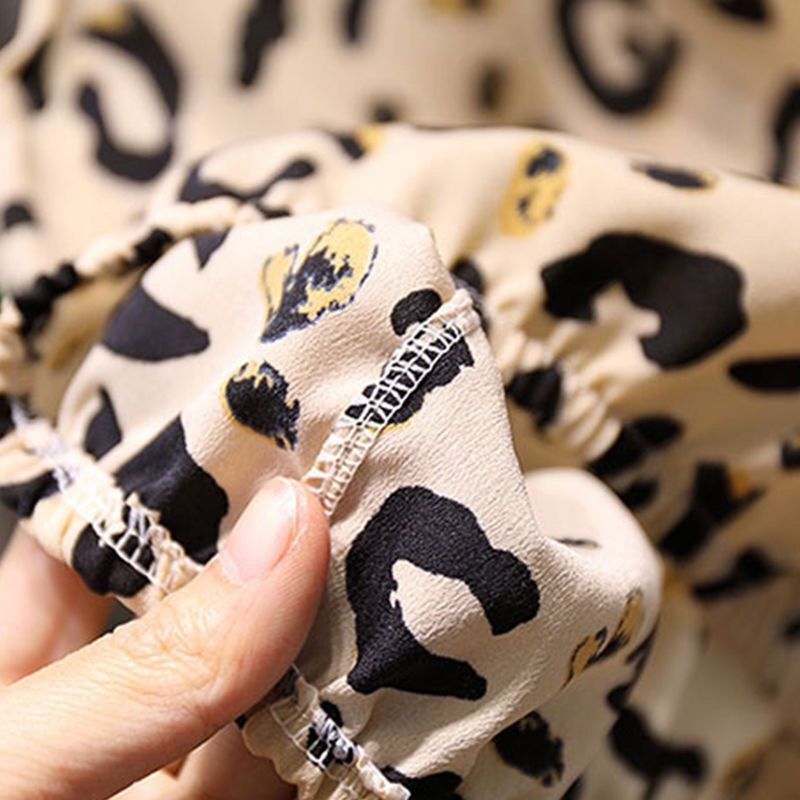 Vasaros mergaičių drabužių rinkiniai Leopardo rašto drabužiai Kostiumai Vaikiški Drabužių rinkiniai Kūdikių Drabužiai Vaikams Drabužių rinkiniai be rankovių