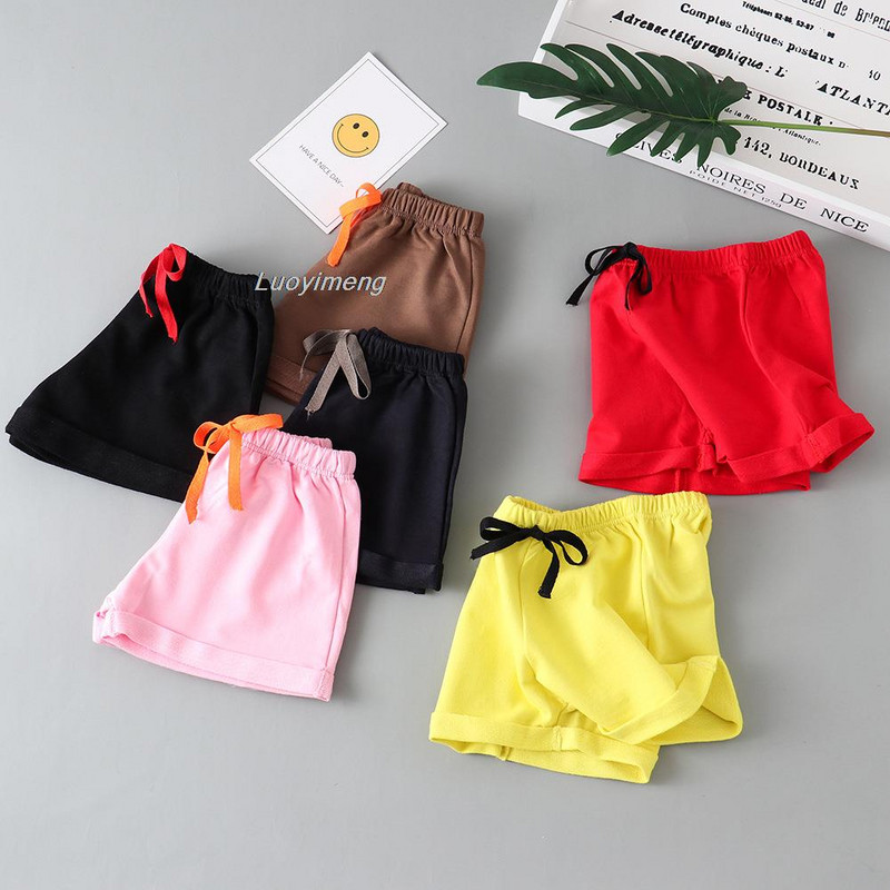 Ljeto 2023. Dječje kratke hlače za djevojčice Jednobojni pamuk 2-8 godina Dječje kratke sportske hlačice za malu djecu Odjeća za male djevojčice Odjeća za trenirke