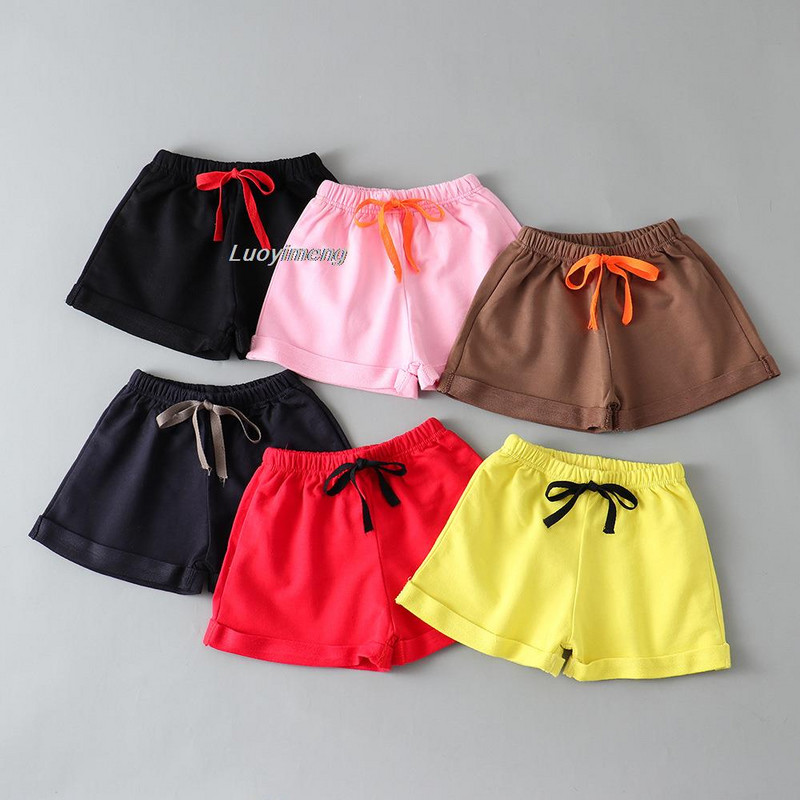 Ljeto 2023. Dječje kratke hlače za djevojčice Jednobojni pamuk 2-8 godina Dječje kratke sportske hlačice za malu djecu Odjeća za male djevojčice Odjeća za trenirke