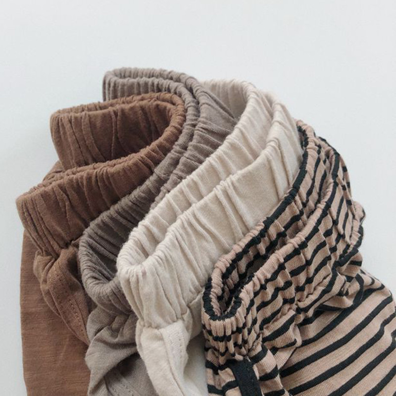 2022 nyári koreai stílus gyermek rövidnadrágokhoz Kisfiú Gyerek Lány Rövidnadrág Nadrág Csíkos baba alkalmi ruházat Sportruházat Leggins