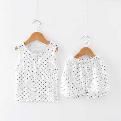 Ljetni komplet za malu djecu Dječji kompleti odjeće za dječake Košulja kratkih rukava s printom od pamučnog lana + kratke hlače 2-dijelni odijelo Dječja odjeća