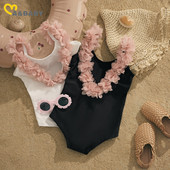 ma&baby 2-7Y Dojenčad, Djeca, Djevojčice Kupaći kostim Floarl Kupaći kostim bez leđa Kupaći kostim za plažu