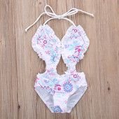 Costum de baie pentru copii 1 an Copii mici Fată Floral Split Vară Bikini Costum de baie Costum Costum de baie Imbracaminte de plajă