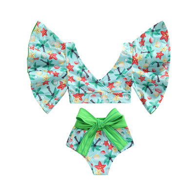 Costum de baie pentru copii 1 an Copii mici Fată Floral Split Vară Bikini Costum de baie Costum Costum de baie Imbracaminte de plajă