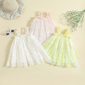 ma&baby 6M-4Y Haljina od tila za malu djecu, dijete, djevojčice, bez rukava, cvjetni print, haljine A-kroja, ljetna odjeća za djevojčice D01