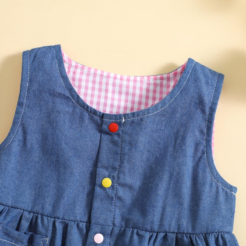 ma&baby 0-24M Haljina za novorođenčad, malu djecu, djevojčice, duginog medvjeda, ljetne haljine A-kroja za djevojčice D06