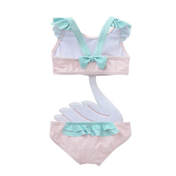 Honeyzone Pink Swan Belly Protection Цели бански костюми за момичета Бански костюми Babi Child Infant Children Teen Kids Cartoon Bathing