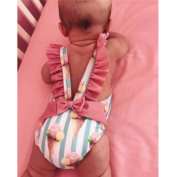 Μικρό κορίτσι μαγιό για παιδιά 1-4 ετών Ριγέ μαγιό Παιδικό εξώπλατο μπικίνι νεογέννητο μωρό μονοκόμματο μαγιό