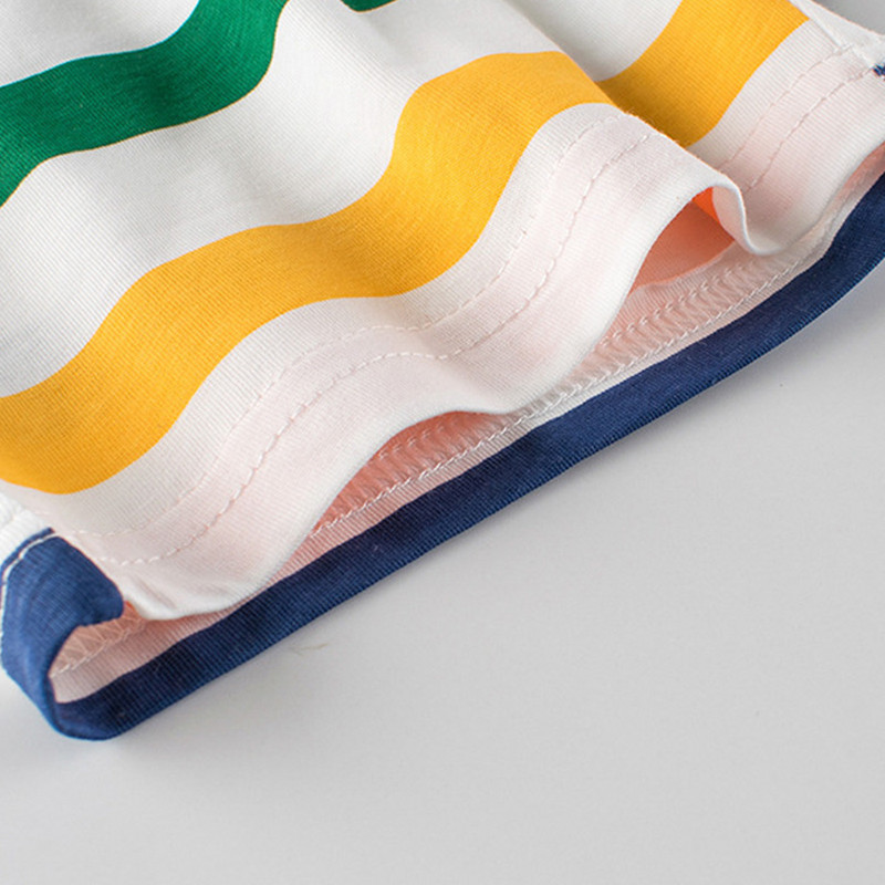 Vasaras mazuļu zēnu šorti Krāsu svītru apdrukas šorti ikdienas virsdrēbes Mode bērniem Apģērbi Toddler zēnu apģērbi 4t