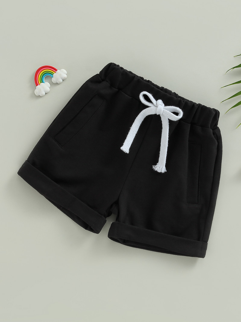 FEIBEL šortai berniukams Vasariniai laisvalaikio medvilniniai šortai elastingi juosmens raišteliai šortai su kišenėmis