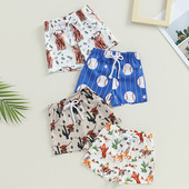 2023-05-13 Lioraitiin 0-4 godine Ljetne kratke hlače za dječake s modnim printom Kratke hlače s elastičnim strukom Baseball Shorts za plažu