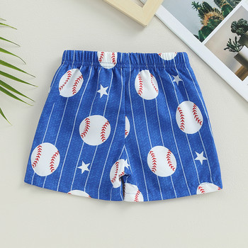 2023-05-13 Lioraitiin 0-4 години Летни къси панталони за малки момчета Модни щампи с еластична талия Къси панталони Бейзболни плажни къси панталони
