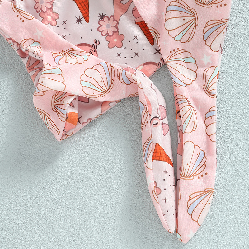 Dječji kupaći kostim za djevojčice Ljeto 2023. Cvjetni prugasti kraći vrhovi Kratki kratki kupaći kostimi Kupaći kostimi za djevojčice Odjeća za plažu