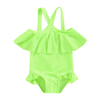 Ljetni kupaći kostimi za malu djecu, jednobojne naramenice s volanima, kupaći kostimi za malu djecu, kupaće kostime za plažu, kupaći kostimi
