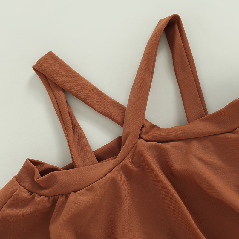 Ljetni kupaći kostimi za malu djecu, jednobojne naramenice s volanima, kupaći kostimi za malu djecu, kupaće kostime za plažu, kupaći kostimi