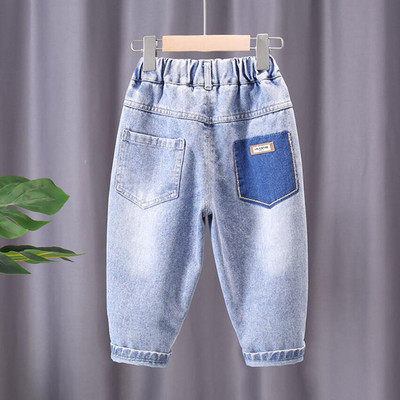 Zēnu brīvi džinsi caurumu džinsa bikses modes bērni Dienvidkorejas stils ikdienas zēni kovboju bikses mazulis bērns 2 3 4 5 6 7 8 gadi