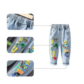 Παιδικό τζιν 2-9 χρονών Αγόρια Ανοιξιάτικο φθινόπωρο ελαστικό μολύβι παντελόνι Παιδικό φαρδύ Ξένα ρούχα Βρεφικό παντελόνι