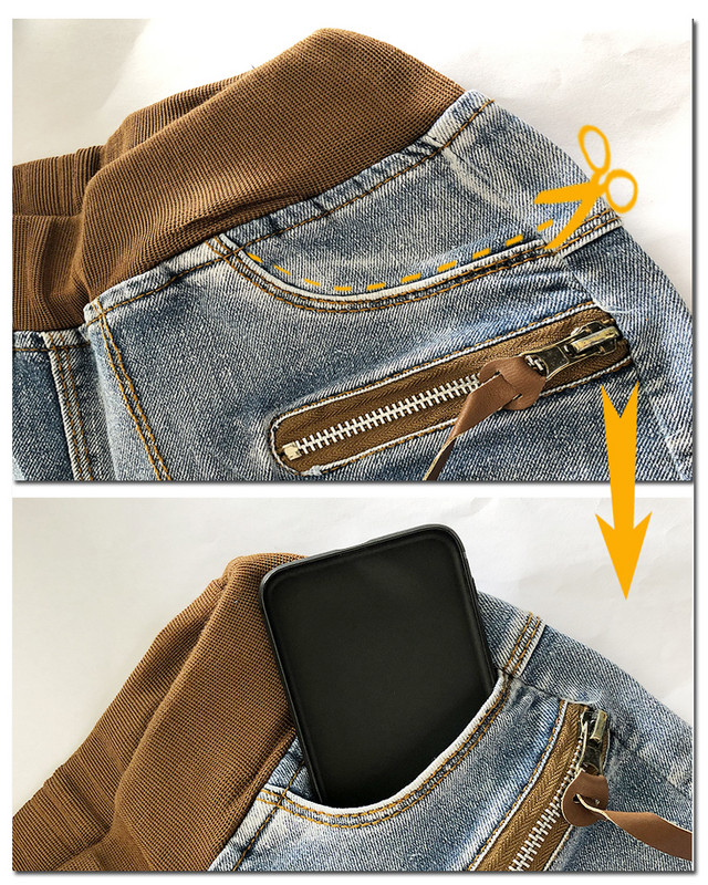 IEENS 4-11 χρονών Αγόρια Ρούχα Λεπτά ίσια τζιν Κλασικό πάτο Παιδικό τζιν Παιδικό παντελόνι Παιδικό Boy Casual παντελόνι