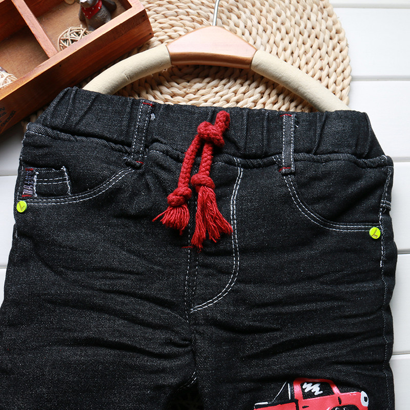 Nova moda Debele zimske traperice za dječake Crne dječje odjeće Kids Keep Termo hlače Hlače za dječake Tople traperice Denim 1-5 godina