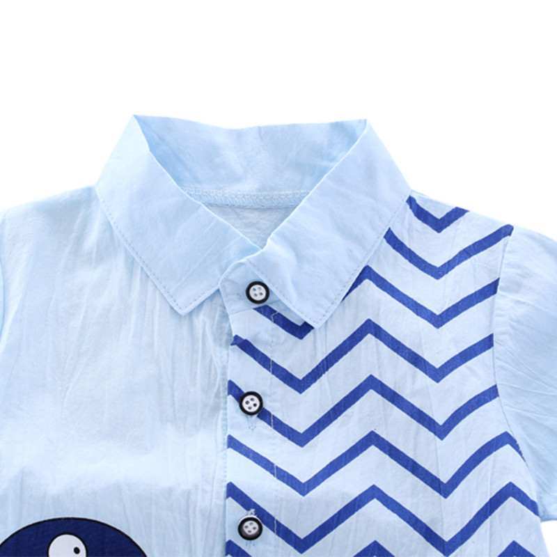 Ljetna odjeća za male dječake Top majice slatkih dinosaura Kratke plave hlače 2kom Oitfits Komplet ležerne odjeće kratkih rukava s pamučnim printom