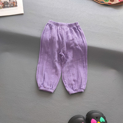 Dječja Odjeća Odijela Djevojčice Dječaci Jednobojne pamučne lanene majice i kompleti hlača Ljetni dječji ležerni dvodijelni kompleti za djevojčice Majice + hlače