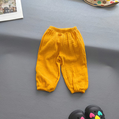 Dječja Odjeća Odijela Djevojčice Dječaci Jednobojne pamučne lanene majice i kompleti hlača Ljetni dječji ležerni dvodijelni kompleti za djevojčice Majice + hlače