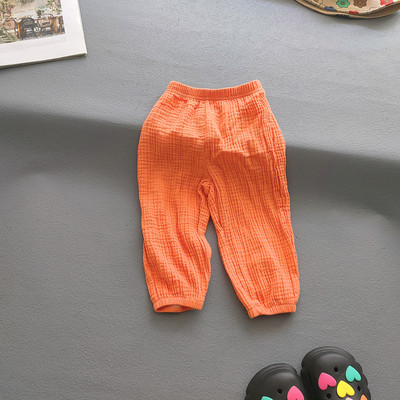 Dječja Odjeća Odijela Djevojčice Dječaci Jednobojne pamučne lanene majice i kompleti hlača Ljetni dječji ležerni dvodijelni kompleti za djevojčice Majice + hlače