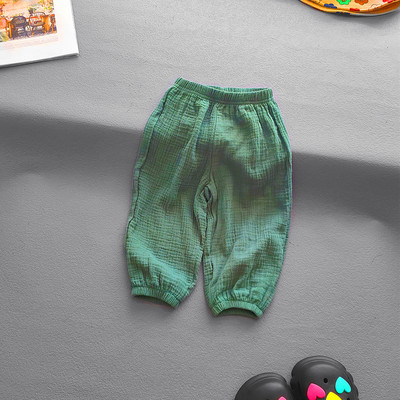 Dječja Odjeća Odijela Djevojčice Dječaci Jednobojne pamučne lanene majice i kompleti hlača Ljetni dječji ležerni dvodijelni kompleti za djevojčice Majice + hlače