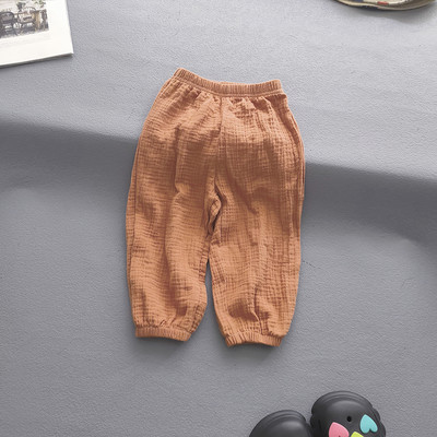 Dječja Odjeća Odijela Djevojčice Dječaci Jednobojne pamučne lanene majice i kompleti hlača Ljetni dječji ležerni dvodijelni kompleti za djevojčice Majice + hlače