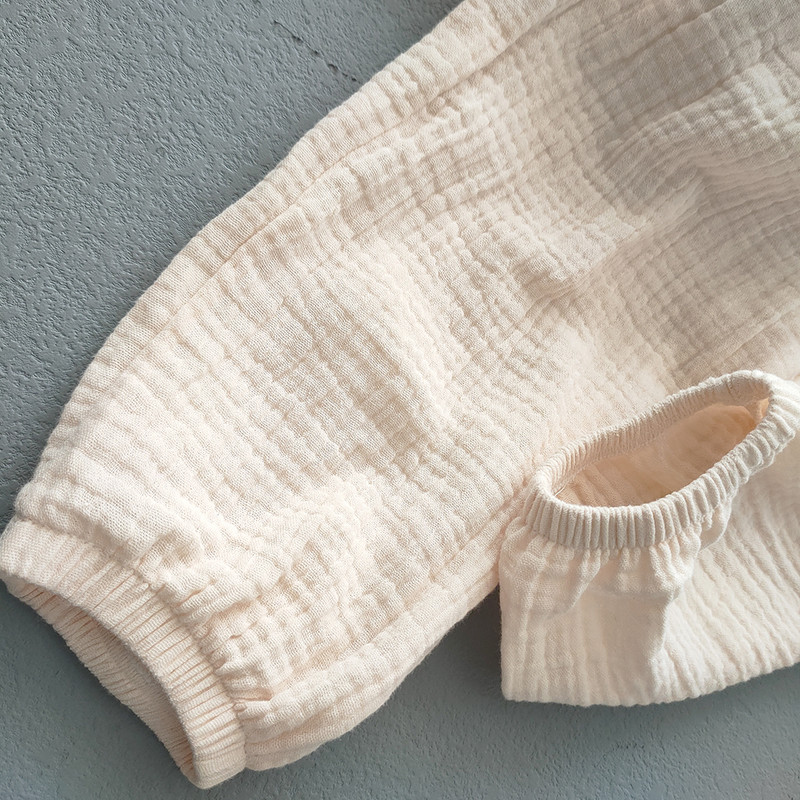 Dječja Odjeća Odijela Djevojčice Dječaci Jednobojne pamučne lanene majice i kompleti hlača Ljetni dječji ležerni dvodijelni kompleti za djevojčice Majice + hlače