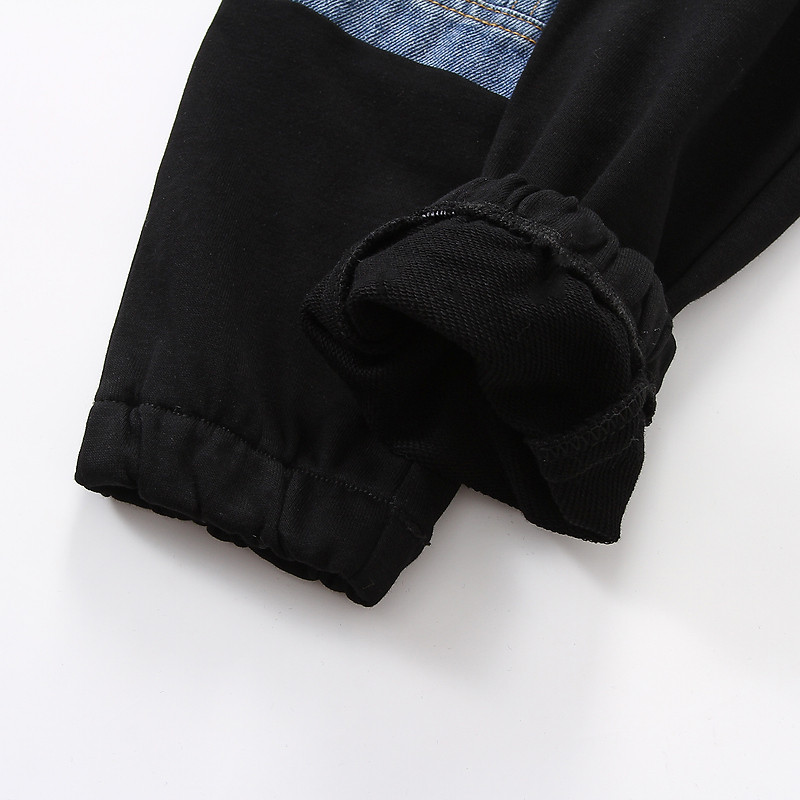 2022. Proljeće Jesen 2 3 4 6 8 10 12 godina Dječja odjeća Traper hlače Personality Drawstring Patchwork traperice za djecu Baby Boy