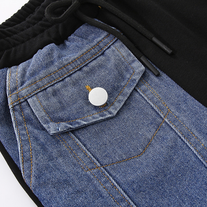 2022. Proljeće Jesen 2 3 4 6 8 10 12 godina Dječja odjeća Traper hlače Personality Drawstring Patchwork traperice za djecu Baby Boy