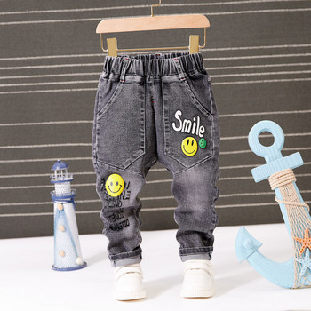 2023 Ανοιξιάτικη μόδα Αγόρια Τζιν Βρεφικά casual Παντελόνια Γράμματα κινουμένων σχεδίων Παιδική ελαστικότητα Jean Boy Παντελόνι Φθινόπωρο Παιδικό Τζιν 1-7Y