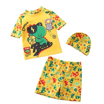 Σετ 3 τμχ Μαγιό για Παιδιά Κοντομάνικο Μαγιό Παιδικό Αντιηλιακό Προστασίας από την υπεριώδη ακτινοβολία μωρού Βρεφικά ρούχα μαγιό Παιδικό μαγιό αγόρι