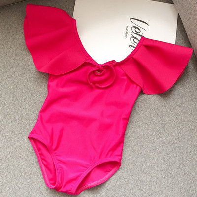 Dječja odjeća, kupaći kostimi za djevojčice, ljetna mašna, čvrsti kupaći kostim s naborima bez leđa za bebe, modna jednodijelna dječja odjeća