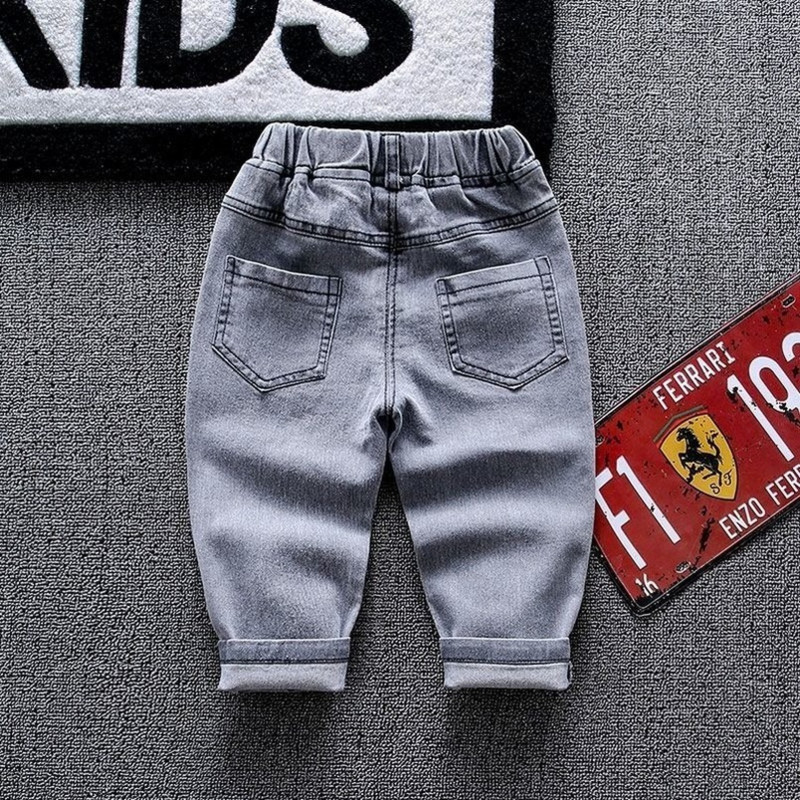 Modne hlače za dojenčad, dječake, nove traperice, traperice od mekog trapera, grafičke traperice, ležerne džogerice za dječake, dječja jesenska odjeća, svestrane rastezljive hlače