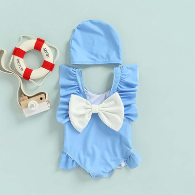 1-6 godina, ljetni kupaći kostim za malu djecu, bebe, djevojčice, kupaći kostim s mašnom i golim leđima, kupaći kostim s volanima, kupaći kostim za plažu za djevojčice D01