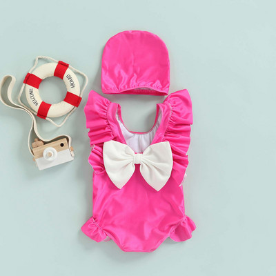 1-6 godina, ljetni kupaći kostim za malu djecu, bebe, djevojčice, kupaći kostim s mašnom i golim leđima, kupaći kostim s volanima, kupaći kostim za plažu za djevojčice D01