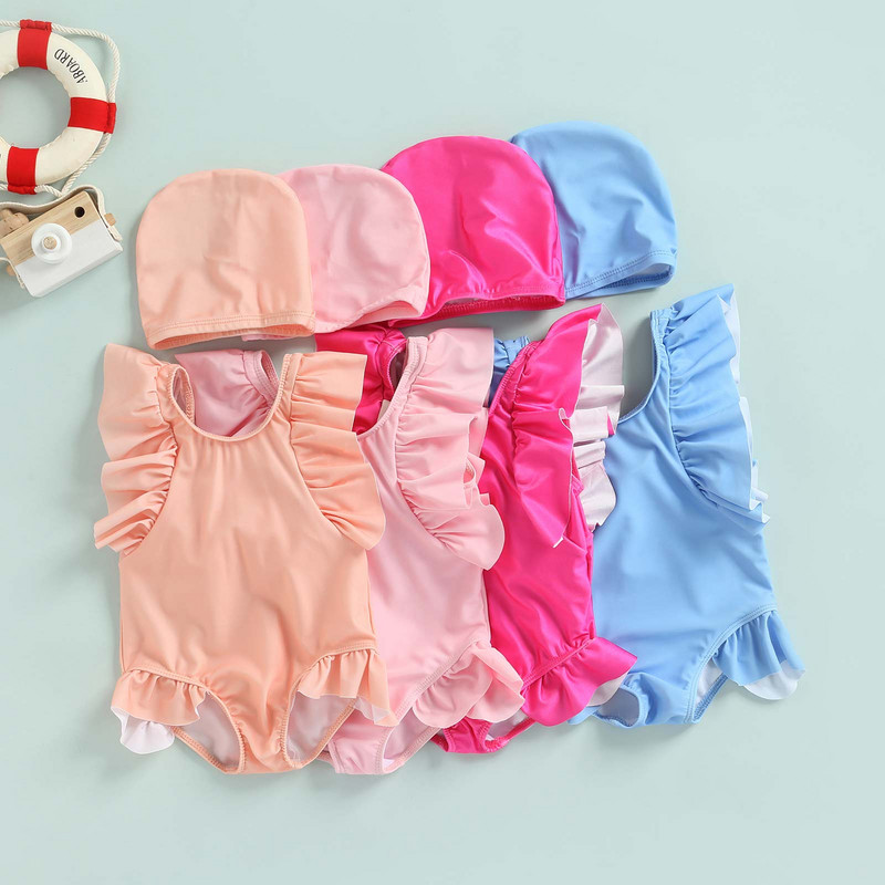 1-6 godina, ljetni kupaći kostim za malu djecu, bebe, djevojčice, kupaći kostim s mašnom i golim leđima, kupaći kostim s volanima, kupaći kostim za plažu za djevojčice D01