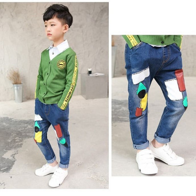 Traperice za malu djecu Traper hlače za male dječake Mekane traperice Dječja odjeća Dječje hlače iz crtića 2 3 4 5 6 godina Traperice s grafitima za dječake