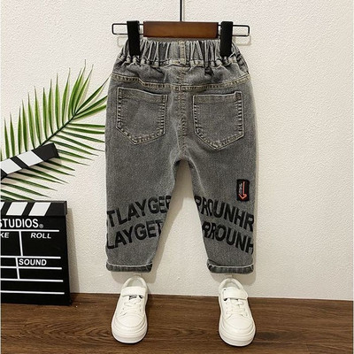 Traperice za malu djecu Traper hlače za male dječake Mekane traperice Dječja odjeća Dječje hlače iz crtića 2 3 4 5 6 godina Traperice s grafitima za dječake