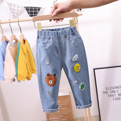 Traperice za malu djecu Traper hlače za male dječake Mekane traperice Dječja odjeća Dječje hlače iz crtića 2 3 4 5 6 godina Traperice s grafitima za dječake