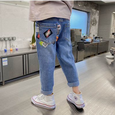 Traperice za malu djecu Traper hlače za male dječake Mekane traperice Dječja odjeća Dječje hlače iz crtića 2 3 4 5 6 godina Traperice s grafitima za dječake