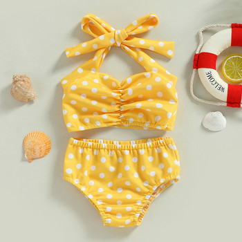Ma&Baby 0-3Y Toddler Infant Kid Baby Girls Swimsuit Dot Print Bikinis Sets Летни бански костюми за новородени момичета Плажно облекло Бански костюм
